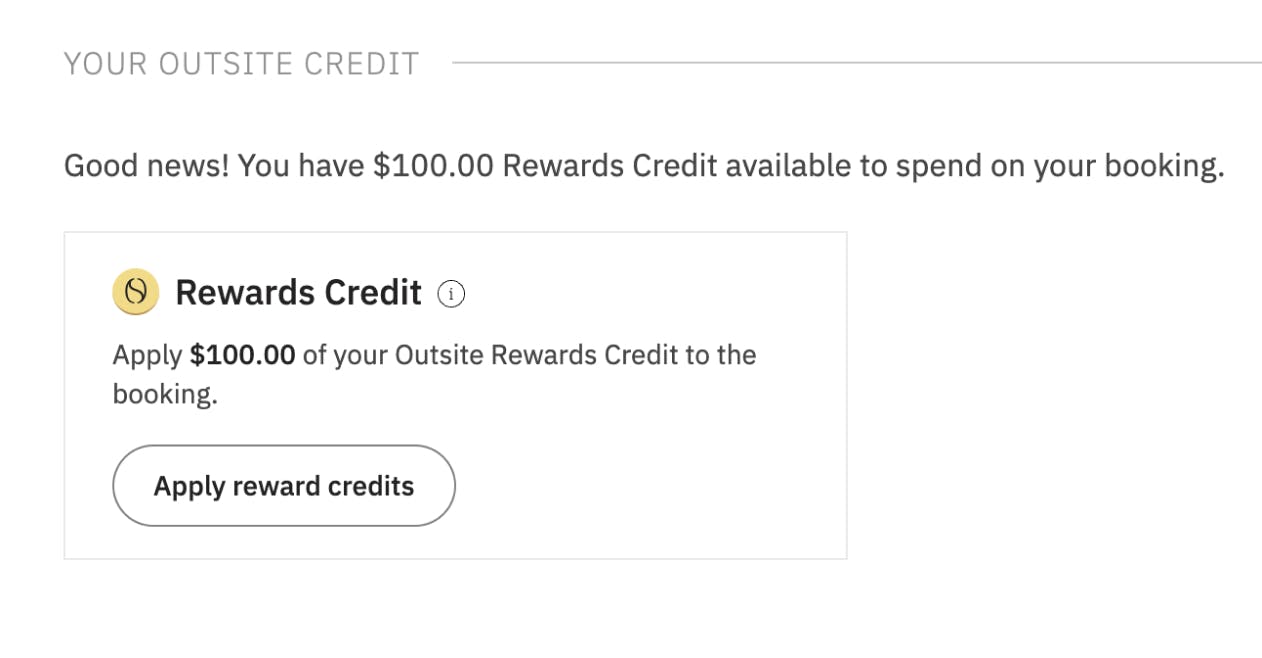 How to apply reward credits to your booking.